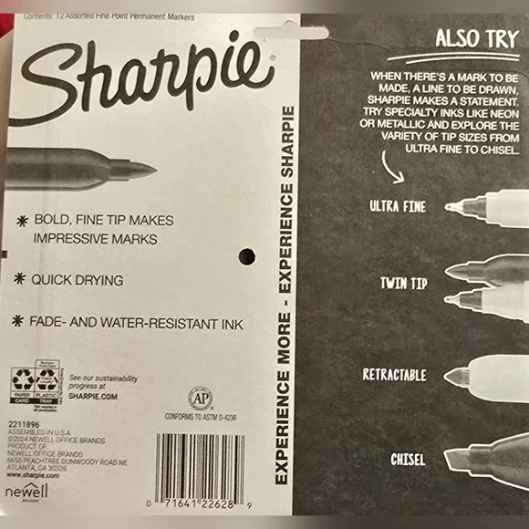 12 Pack Sharpie Limited Edition Fine Markers Set - Picture 4 of 4